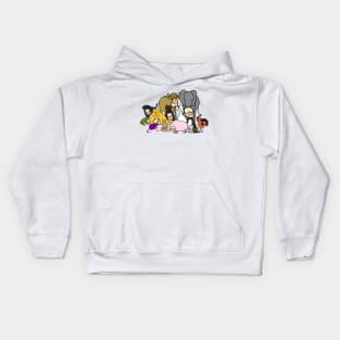 Cute Animals on an Easter Egg Hunt Kids Hoodie